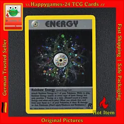 Rainbow Energy - Pokemon Karte TCG WOTC 17/82 Rare Holo Team Rocket /Y20 - Image 1
