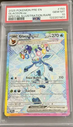 PSA 10 Pokemon Glaceon EX #150 - Prismatic Evolutions Special Illustration Rare - Image 1
