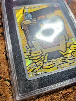 Pokemon Gimmighoul 198/182 SV04: Paradox Rift Holo SGC 9.5 MT+ illustration rare - Image 3