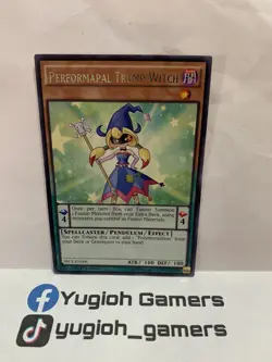 Yu-Gi-Oh Performapal Trump Witch SECE-EN006 Rare 1st Edition Light Played - Image 1