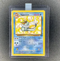 🔥 Vaporeon 28/64 🔥 Non Holo Rare Jungle Set Pokemon Card WOTC TCG 1999 - Image 1