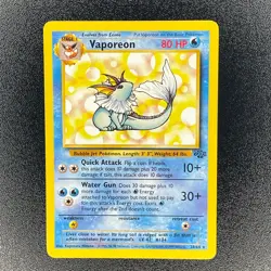 🔥 Vaporeon 28/64 🔥 Non Holo Rare Jungle Set Pokemon Card WOTC TCG 1999 - Image 2