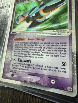 Deoxys EX (Speed Forme) 93/106 Holo Pokemon Card LP - Image 3