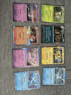 Pokemon Prismatic Evolution Eevee Holo Card Set 8 Cards NM Condition - Image 1