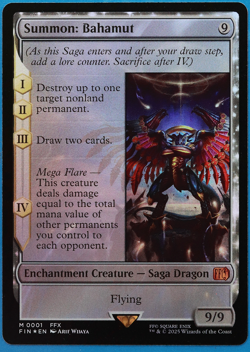 Summon: Bahamut FOIL Final Fantasy NM Mythic Rare MTG CARD (ID# 504568) ABUGames - Image 1