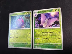 Pokemon TCG 151 Venonat + Venomoth 048-049/165 Reverse Holo NM/M - 2 Card Set - Image 2