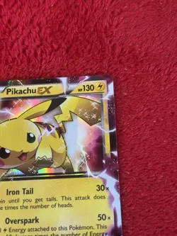 Pikachu EX XY84 XY Holo Pokemon Card 2015 Promo Played - Image 2