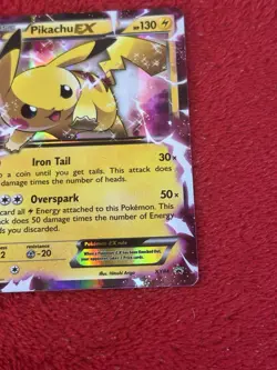 Pikachu EX XY84 XY Holo Pokemon Card 2015 Promo Played - Image 3
