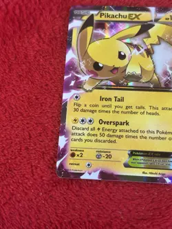 Pikachu EX XY84 XY Holo Pokemon Card 2015 Promo Played - Image 4