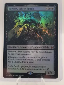 FOIL EDDIE BROCK // VENOM, LETHAL PROTECTOR mtg NM Marvel's Spider-Man 1 Mythic - Image 1