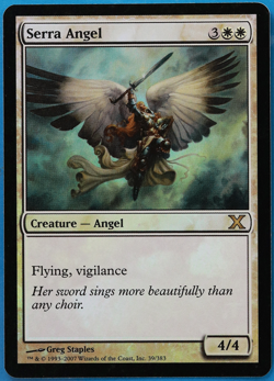 Serra Angel FOIL 10th Edition NM White Rare MAGIC MTG CARD (ID# 504558) ABUGames - Image 1