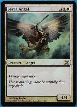 Serra Angel FOIL 10th Edition NM White Rare MAGIC MTG CARD (ID# 504557) ABUGames - Image 1