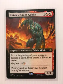 MTG Ultimate Green Goblin EXTENDED ART Regular Marvel's Spider-Man 276 NM X1 - Image 1