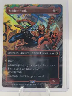 🔥 Spider-Punk (Borderless Foil) - 0207 - Marvel's Spider-Man MTG - NM/M! - Image 1