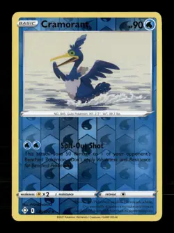 Cramorant Reverse Holo Uncommon Shining Fates 028/072 LP Pokemon LP - Image 1