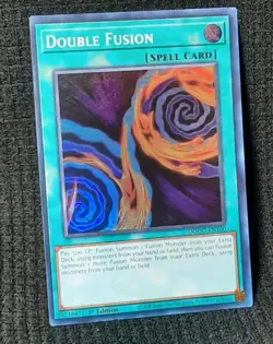 Yugioh! Double Fusion DOOD-EN100 SUPER RARE Doom of Dimensions PREORDER - Image 1