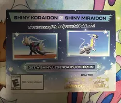 Pokemon Gamestop Shiny Miraidon Or Koraidon Code Physical Promo Card - Image 1