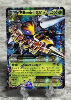 Pokemon Mega M Beedrill EX Black Star Promo Holo Ultra Rare Card XY158 - Image 1