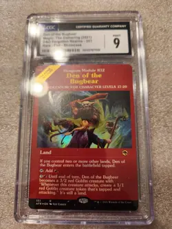 CGC 9 MTG Den of the Bugbear (Showcase) Near Mint Foil D&D Module Style - Image 1
