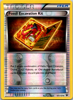 Fossil Excavation Kit Reverse Holo 101/124 XY - Fates Collide Pokemon Card NM - Image 1