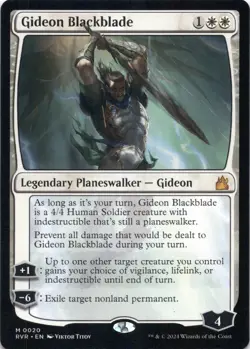 Gideon Blackblade Ravnica Remastered - Magic MTG NM - Image 1