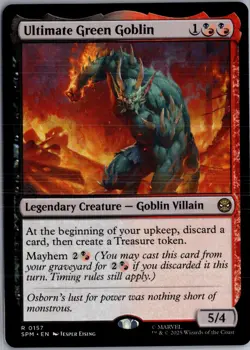 Ultimate Green Goblin 157 MTG Marvel's Spider-Man Non-Foil NM/M - Image 1