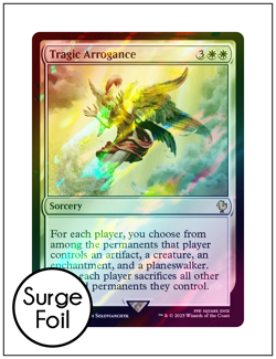 1x Tragic Arrogance, Surge Foil, Final Fantasy, Magic MTG NM - Image 1