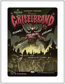 1x Griselbrand, Borderless Art, Magic the Gathering MTG NM - Image 1