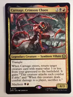 Carnage, Crimson Chaos Magic The Gathering Marvel’s Spider-Man MTG SPM0125 - Image 1