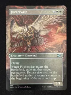 1x MTG Flickerwisp (Borderless, Foil) - Double Masters 2022 (2X2) #339 - Magic - Image 1