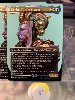 x1 Genku, Future Shaper - Borderless R MTG Modern Horizons 3 M/NM - Image 2