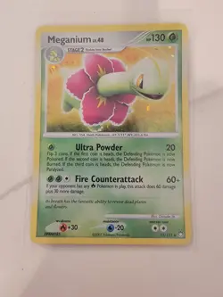 Meganium 13/123 Mysterious Treasures D&P Holo Rare 2007 Pokemon Card - LP/NM - Image 1