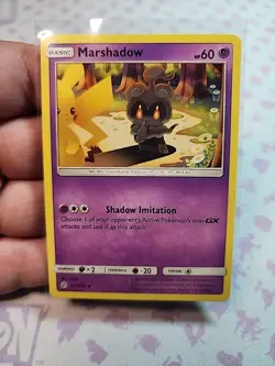 NM Pokemon TCG Marshadow 103/236 Sun and Moon: Cosmic Eclipse Non Holo Rare - Image 1