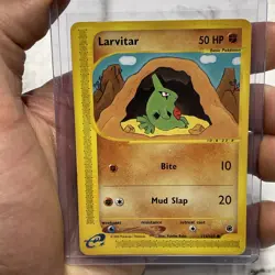 Pokemon Larvitar 116/165 Expedition Base Set Regular Ereader Pokemon Card LP TCG - Image 1