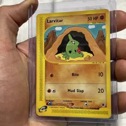 Pokemon Larvitar 116/165 Expedition Base Set Regular Ereader Pokemon Card LP TCG - Image 2
