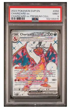 2023 POKEMON SVP EN-SV BLACK STAR PROMO 056 CHARIZARD EX PSA 9 MINT - Image 1