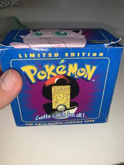 1999 Limited Edition Pokemon Pokeball Jigglypuff 23K Gold Plated Trade Card New - Image 2