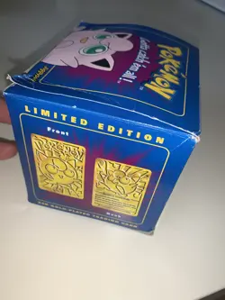 1999 Limited Edition Pokemon Pokeball Jigglypuff 23K Gold Plated Trade Card New - Image 5