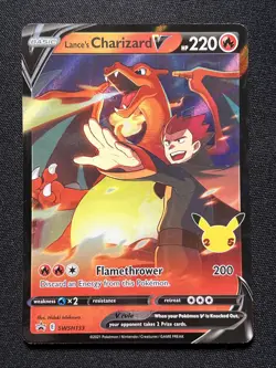 Lance’s Charizard V SWSH133 Pokemon Celebrations Black Star Promo Holo NM #2 - Image 1