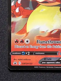 Lance’s Charizard V SWSH133 Pokemon Celebrations Black Star Promo Holo NM #2 - Image 2