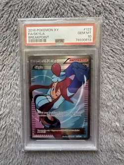 2016 Pokemon XY BREAKpoint Skyla Full Art Trainer 122/122 PSA 10 Gem Mint - Image 1
