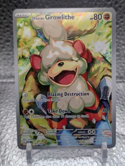 POKEMON HISUIAN GROWLITHE 181/167 ILLISTRATION RARE TWILIGHT MASQUERADE S&V - Image 1