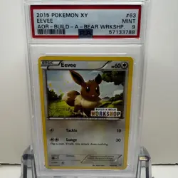 2015 Pokemon XY: Ancient Origins Eevee 63/98 Build A Bear Exclusive - PSA 9 MINT - Image 1