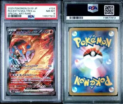 Pokemon Team Rockets Moltres EX SAR 124/098 Japanese PSA 8 Glory Of Team Rocket - Image 3