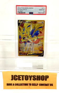 2020 POKEMON TCG SWSH FA/ZACIAN V SECRET PSA GEM MINT 10 #211 - Image 1