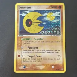 Lunatone 36/107 Holo EX: Deoxys Pokemon TCG LP 2005 - Image 1