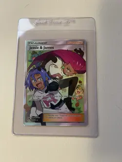 2019 Jesse And James Pokemon TCG Full Art Trainer Card 68/68 Hidden Fates NM - Image 1
