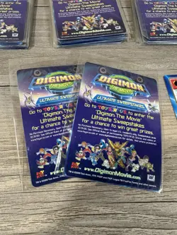 Digimon The Movie 2000 Promo Card Set Bandai 35 Cards (33 Packs, 2 Loose Cards) - Image 4