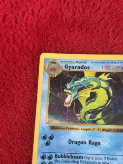 Gyarados 006/102 Base Set (Shadowless) Holo Pokemon Card Played 1999 - Image 3