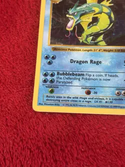 Gyarados 006/102 Base Set (Shadowless) Holo Pokemon Card Played 1999 - Image 4
